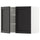 METOD - Wall cabinet with shelves/2 doors, white/Lerhyttan black stained , 80x60 cm
