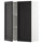 METOD - Wall cabinet with shelves/2 doors, white/Lerhyttan black stained , 80x100 cm
