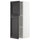 METOD - METOD Wall cabinet with shelves/2 doors, white/Lerhyttan black stained, 40x100 cm