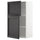 METOD - Wall cabinet with shelves/2 doors, white/Lerhyttan black stained , 60x100 cm