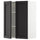 METOD - METOD Wall cabinet with shelves/2 doors, white/Lerhyttan black stained, 60x80 cm
