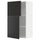 METOD - Wall cabinet with shelves/2 doors, white/Nickebo matt anthracite , 60x100 cm