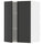 METOD - METOD Wall cabinet with shelves/2 doors, white/Nickebo matt anthracite, 60x80 cm