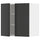 METOD - Wall cabinet with shelves/2 doors, white/Nickebo matt anthracite , 60x60 cm