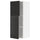 METOD - METOD Wall cabinet with shelves/2 doors, white/Nickebo matt anthracite, 40x100 cm