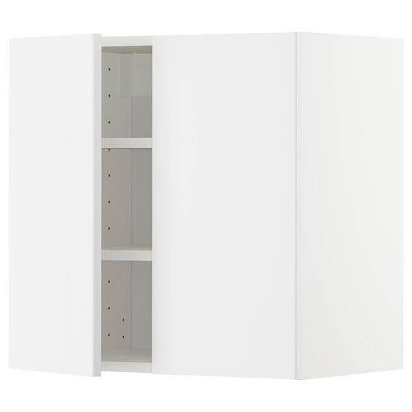 METOD - Wall cabinet with shelves/2 doors, white/Ringhult white, 60x60 cm - best price from Maltashopper.com 49458238