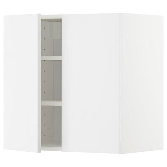 Ikea METOD - Wall cabinet with shelves/2 doors, white/Ringhult white, 60x60 cm