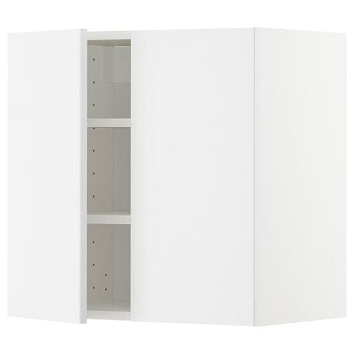 METOD - Wall cabinet with shelves/2 doors, white/Ringhult white, 60x60 cm