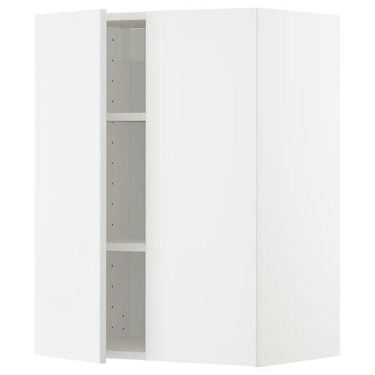 Ikea METOD - Wall cabinet with shelves/2 doors, white/Ringhult white, 60x80 cm