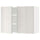 METOD wall cabinet with shelves/2 doors, white/Ringhult light grey, 80x60 cm