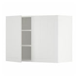 METOD wall cabinet with shelves/2 doors, white/Stensund white, 80x60 cm