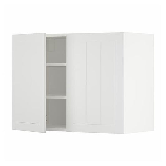 Ikea METOD - Wall cabinet with shelves/2 doors, white/Stensund white, 80x60 cm
