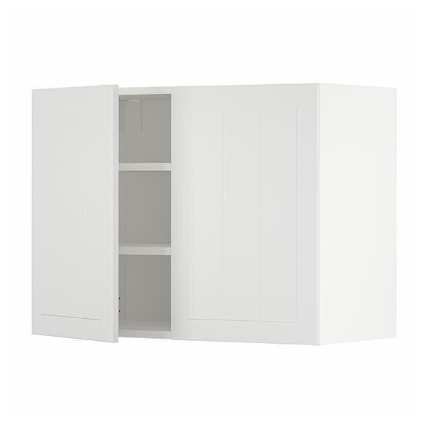 Ikea METOD - Wall cabinet with shelves/2 doors, white/Stensund white, 80x60 cm