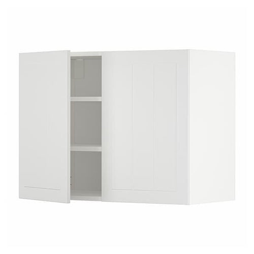 METOD - Wall cabinet with shelves/2 doors, white/Stensund white, 80x60 cm