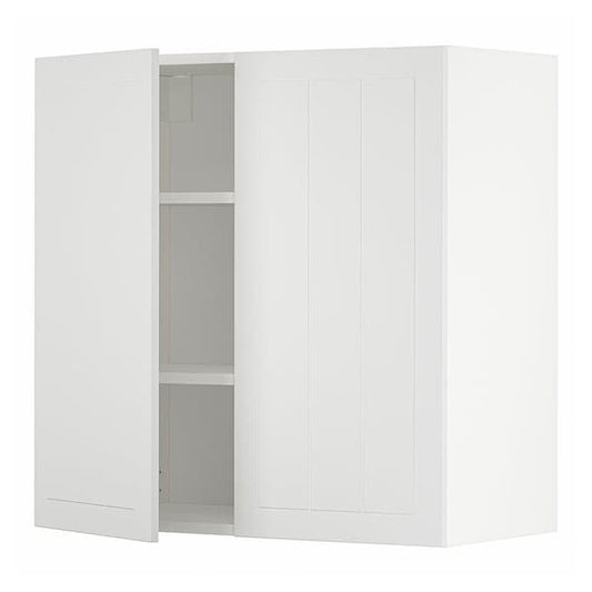Ikea METOD - Wall cabinet with shelves/2 doors, white/Stensund white, 80x80 cm