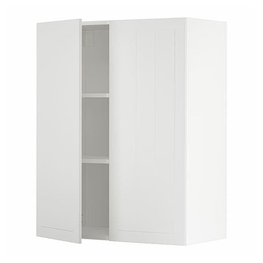 Ikea METOD - Wall cabinet with shelves/2 doors, white/Stensund white, 80x100 cm