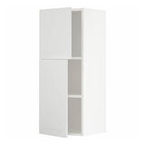 METOD wall cabinet with shelves/2 doors, white/Stensund white, 40x100 cm