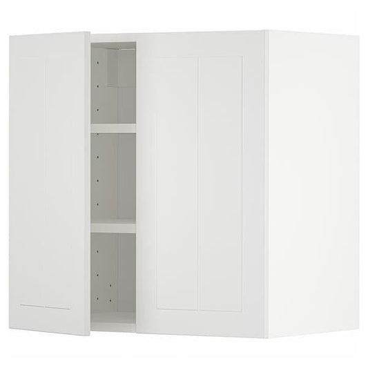 Ikea METOD - Wall cabinet with shelves/2 doors, white/Stensund white, 60x60 cm
