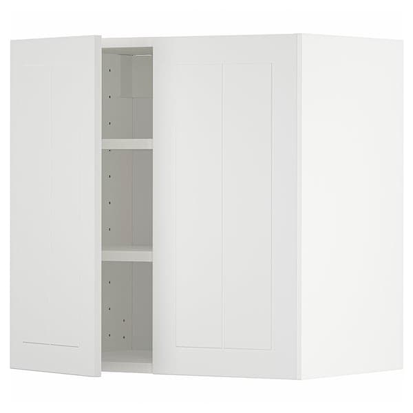 METOD - Wall cabinet with shelves/2 doors, white/Stensund white, 60x60 cm