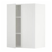 METOD wall cabinet with shelves/2 doors, white/Stensund white, 60x80 cm