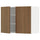 METOD - METOD Wall cabinet with shelves/2 doors, white/Tistorp brown walnut effect, 80x60 cm