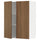 METOD wall cabinet with shelves/2 doors, white/Tistorp brown walnut effect, 80x100 cm