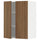 METOD - METOD Wall cabinet with shelves/2 doors, white/Tistorp brown walnut effect, 60x80 cm
