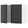 METOD - METOD Wall cabinet with shelves/2 doors, white/Upplöv matt anthracite, 80x60 cm