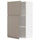 METOD wall cabinet with shelves/2 doors, white/Upplöv matt dark beige, 60x100 cm