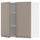 METOD wall cabinet with shelves/2 doors, white/Upplöv matt dark beige, 80x80 cm