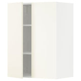 METOD wall cabinet with shelves/2 doors, white/Vallstena white, 60x80 cm