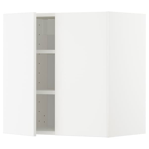 Ikea METOD - Wall cabinet with shelves/2 doors, white/Veddinge white, 60x60 cm