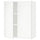 METOD wall cabinet with shelves/2 doors, white/Voxtorp matt white, 80x100 cm
