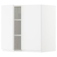 METOD - Wall cabinet with shelves/2 doors, white/Voxtorp matt white, 60x60 cm - best price from Maltashopper.com 89468754