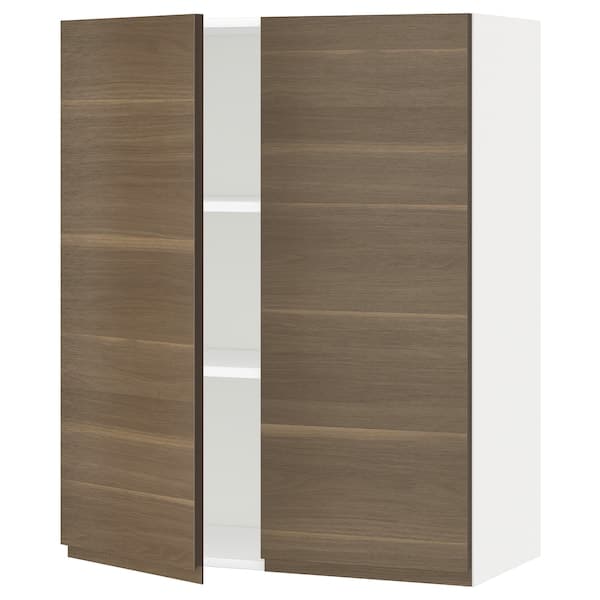 METOD - Wall unit with shelves/2 doors , 80x100 cm - best price from Maltashopper.com 39464715