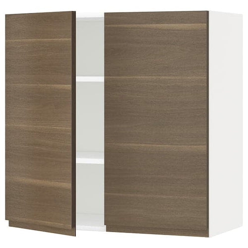METOD - Wall unit with shelves/2 doors , 80x80 cm