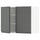 METOD wall cabinet with shelves/2 doors, white/Voxtorp dark grey, 80.0x60.0x39.1 cm