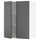 METOD wall cabinet with shelves/2 doors, white/Voxtorp dark grey, 80.0x100.0x39.1 cm