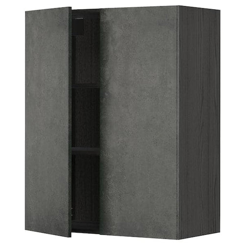 METOD - Wall unit with shelves/2 doors , 80x100 cm