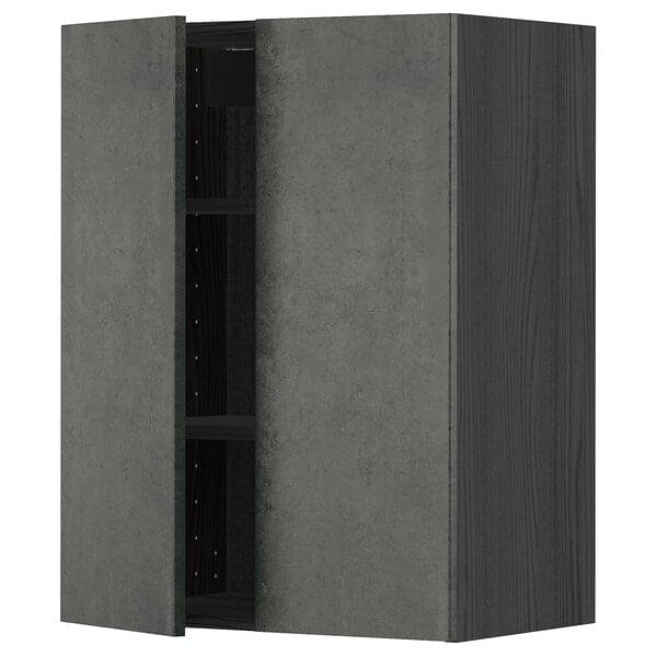 METOD - Wall unit with shelves/2 doors , 60x80 cm