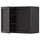 METOD wall cabinet with shelves/2 doors, black/Lerhyttan black stained, 80x60 cm