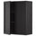 METOD wall cabinet with shelves/2 doors, black/Lerhyttan black stained, 80x100 cm