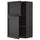 METOD - METOD Wall cabinet with shelves/2 doors, black/Lerhyttan black stained, 60x100 cm