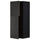 METOD wall cabinet with shelves/2 doors, black/Nickebo matt anthracite