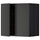 METOD wall cabinet with shelves/2 doors, black/Nickebo matt anthracite, 60x60 cm