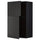 METOD - METOD Wall cabinet with shelves/2 doors, black/Nickebo matt anthracite, 60x100 cm