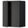 METOD wall cabinet with shelves/2 doors, black/Nickebo matt anthracite