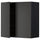 METOD wall cabinet with shelves/2 doors, black/Nickebo matt anthracite, 80x80 cm