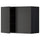 METOD wall cabinet with shelves/2 doors, black/Nickebo matt anthracite, 80x60 cm
