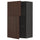 METOD wall cabinet with shelves/2 doors, black/Sinarp brown